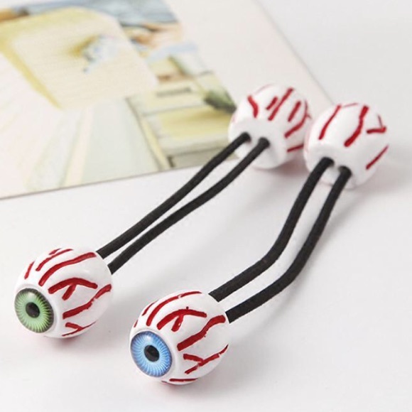 👻Awesome Eyeballs hair tie in blue or green eyes! 👀 - Picture 8 of 8